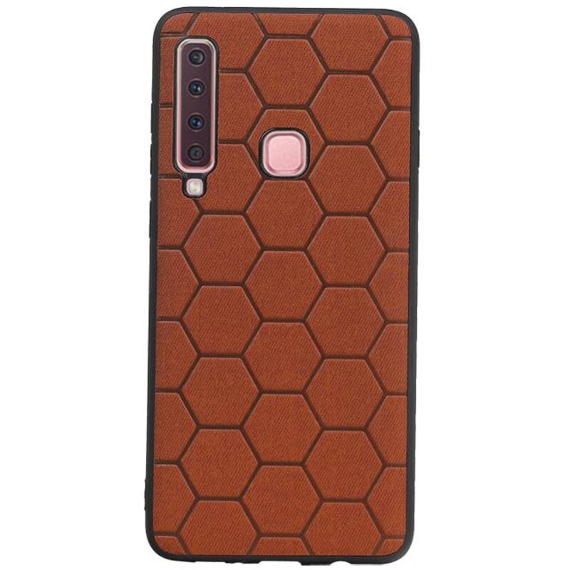 Custodia rigida esagonale per Samsung Galaxy A9 2018 Marrone