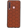 Estuche rígido hexagonal para Samsung Galaxy A9 2018 marrón