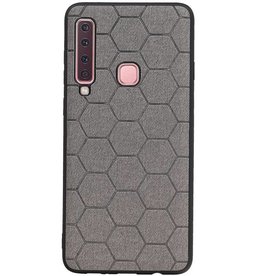 Étui rigide hexagonal pour Samsung Galaxy A9 2018 gris