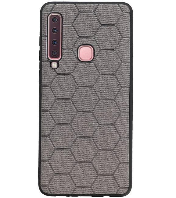 Étui rigide hexagonal pour Samsung Galaxy A9 2018 gris