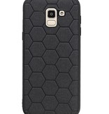 Hexagon Hard Case voor Samsung Galaxy J6 Zwart