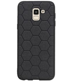 Étui rigide hexagonal pour Samsung Galaxy J6 noir