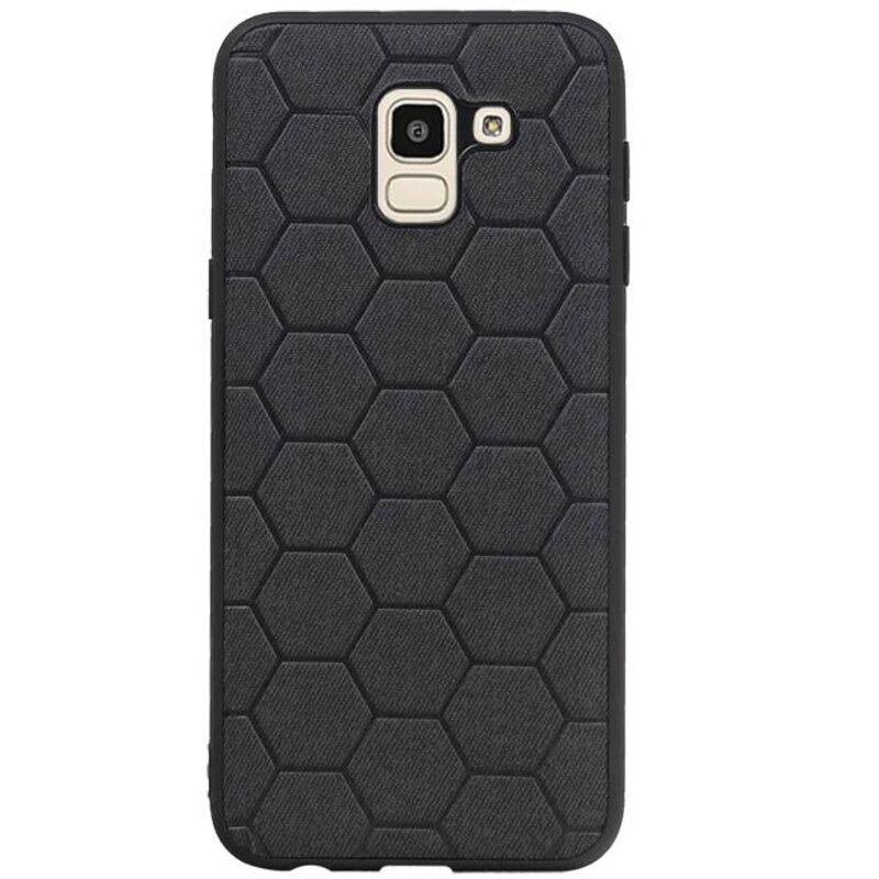 Étui rigide hexagonal pour Samsung Galaxy J6 noir