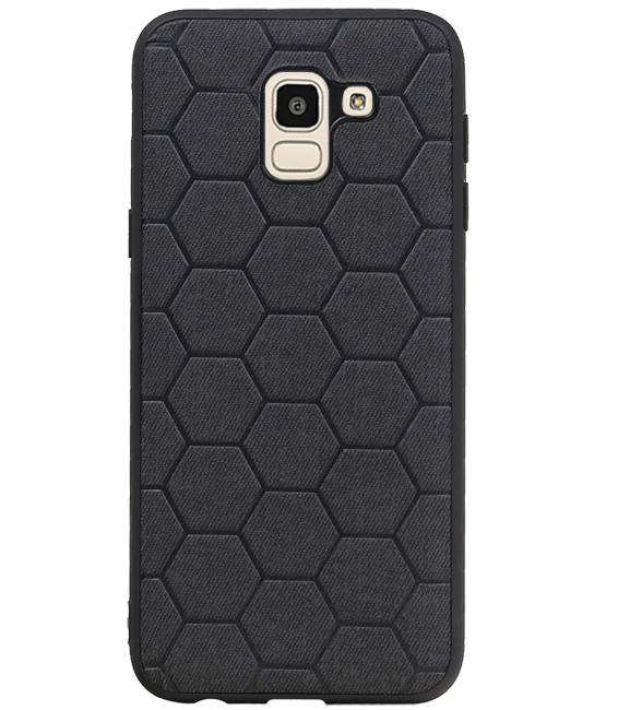 Étui rigide hexagonal pour Samsung Galaxy J6 noir