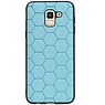 Hexagon Hard Case für Samsung Galaxy J6 Blue