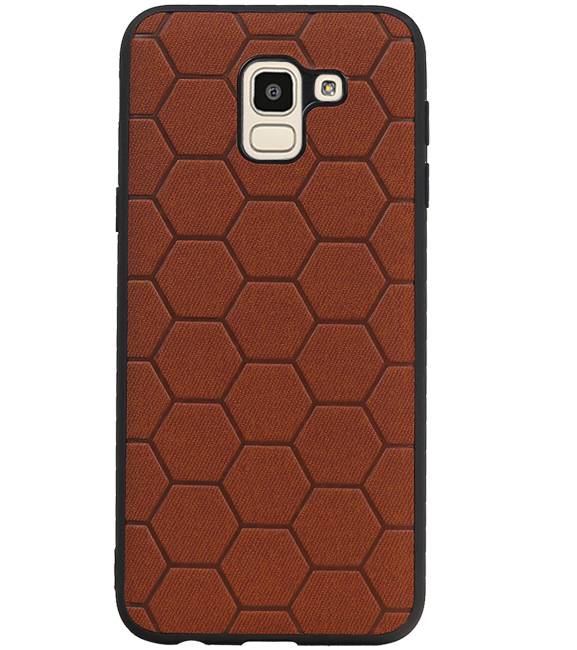 Hexagon Hard Case for Samsung Galaxy J6 Brown