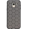 Étui rigide hexagonal pour Samsung Galaxy J6 gris