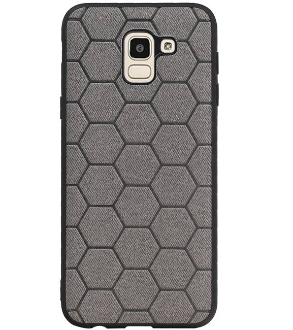 Hexagon Hard Case for Samsung Galaxy J6 Gray