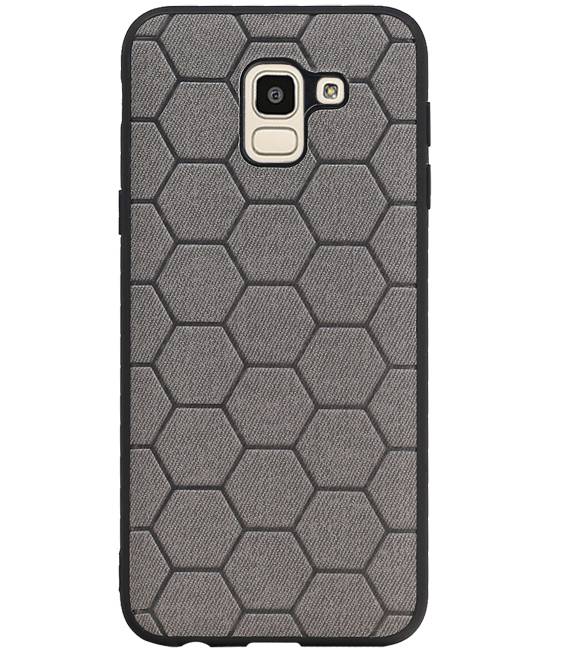 Hexagon Hard Case für Samsung Galaxy J6 Grau