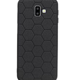 Hexagon Hard Case voor Samsung Galaxy J6 Plus Zwart