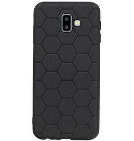 Étui rigide hexagonal pour Samsung Galaxy J6 Plus noir