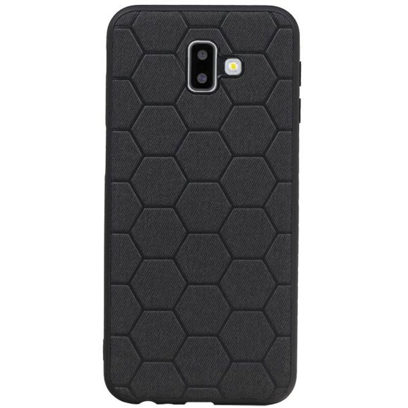 Étui rigide hexagonal pour Samsung Galaxy J6 Plus noir