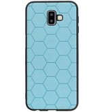 Hexagon Hard Case til Samsung Galaxy J6 Plus Blue