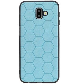 Hexagon Hard Case til Samsung Galaxy J6 Plus Blue