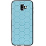 Étui rigide hexagonal pour Samsung Galaxy J6 Plus bleu