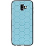 Hexagon Hard Case til Samsung Galaxy J6 Plus Blue