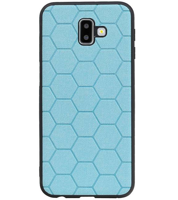 Hexagon Hard Case for Samsung Galaxy J6 Plus Blue