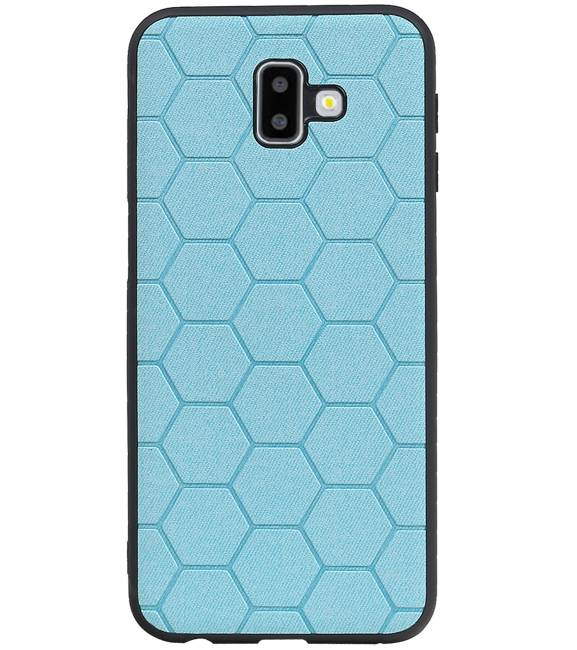 Hexagon Hard Case für Samsung Galaxy J6 Plus Blau