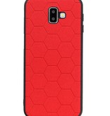Hexagon Hard Case for Samsung Galaxy J6 Plus Red