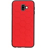 Estuche rígido hexagonal para Samsung Galaxy J6 Plus rojo