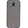 Étui rigide hexagonal pour Samsung Galaxy J6 Plus gris