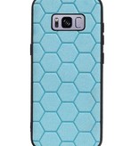 Étui rigide hexagonal pour Samsung Galaxy S8 bleu