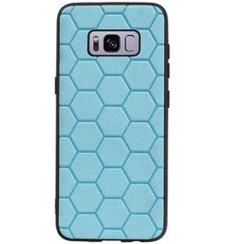 Estuche rígido hexagonal para Samsung Galaxy S8 azul