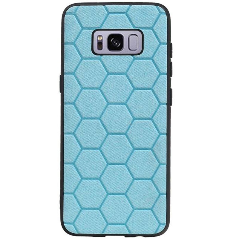 Étui rigide hexagonal pour Samsung Galaxy S8 bleu