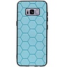 Étui rigide hexagonal pour Samsung Galaxy S8 bleu