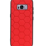 Étui rigide hexagonal pour Samsung Galaxy S8 rouge