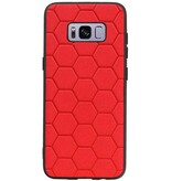 Étui rigide hexagonal pour Samsung Galaxy S8 rouge