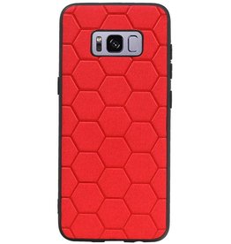 Estuche rígido hexagonal para Samsung Galaxy S8 rojo