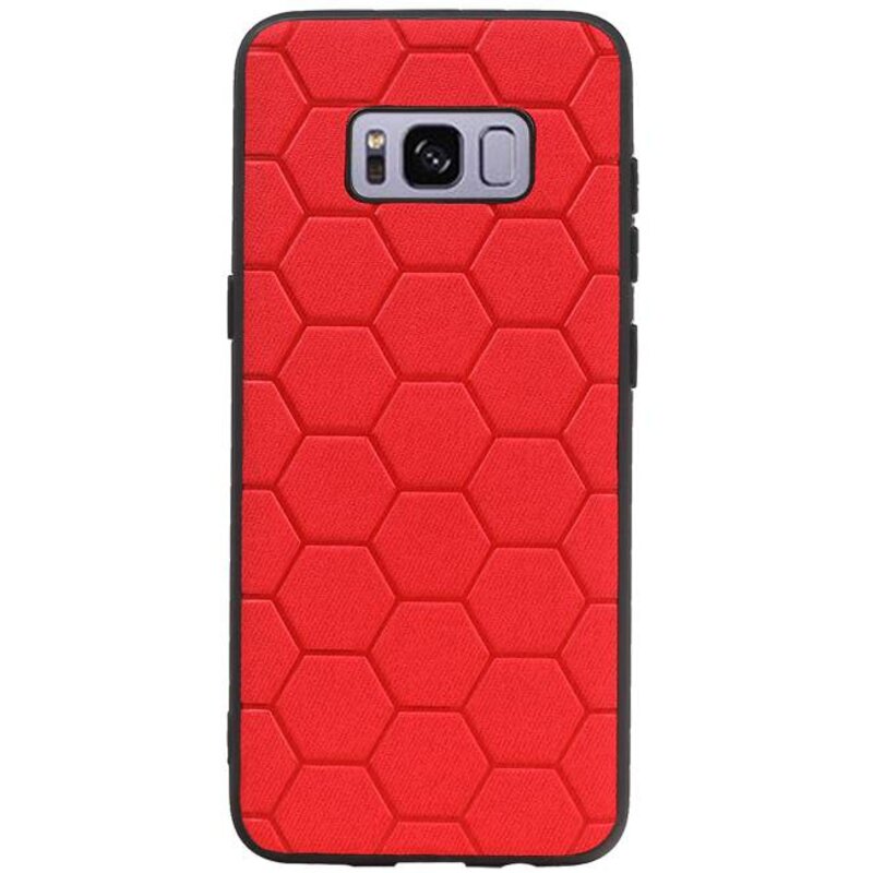 Étui rigide hexagonal pour Samsung Galaxy S8 rouge
