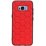 Estuche rígido hexagonal para Samsung Galaxy S8 rojo