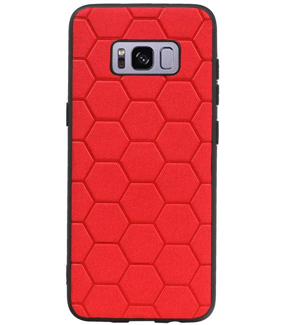 Estuche rígido hexagonal para Samsung Galaxy S8 rojo