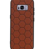 Estuche rígido hexagonal para Samsung Galaxy S8 Marrón