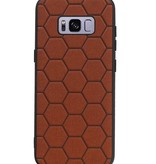 Étui rigide hexagonal pour Samsung Galaxy S8 Brown