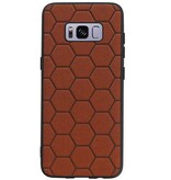Étui rigide hexagonal pour Samsung Galaxy S8 Brown