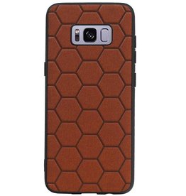 Estuche rígido hexagonal para Samsung Galaxy S8 Marrón