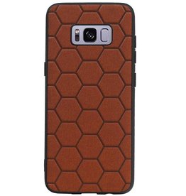 Étui rigide hexagonal pour Samsung Galaxy S8 Brown