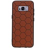 Estuche rígido hexagonal para Samsung Galaxy S8 Marrón