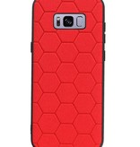 Estuche rígido hexagonal para Samsung Galaxy S8 Plus rojo