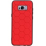 Estuche rígido hexagonal para Samsung Galaxy S8 Plus rojo
