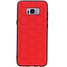 Étui rigide hexagonal pour Samsung Galaxy S8 Plus rouge