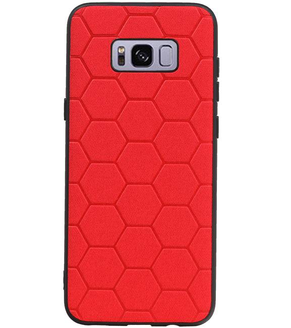 Étui rigide hexagonal pour Samsung Galaxy S8 Plus rouge
