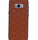 Estuche rígido hexagonal para Samsung Galaxy S8 Plus marrón