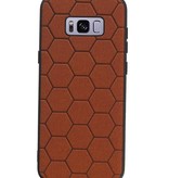 Hexagon Hard Case für Samsung Galaxy S8 Plus Braun