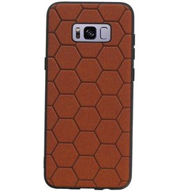 Étui rigide hexagonal pour Samsung Galaxy S8 Plus marron