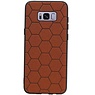 Étui rigide hexagonal pour Samsung Galaxy S8 Plus marron