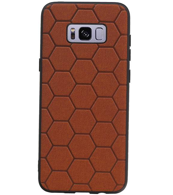 Étui rigide hexagonal pour Samsung Galaxy S8 Plus marron